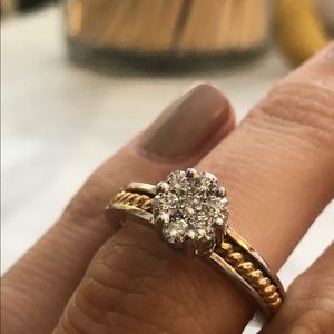 Retail price 1,800. Two toned Rope Diamond ring.